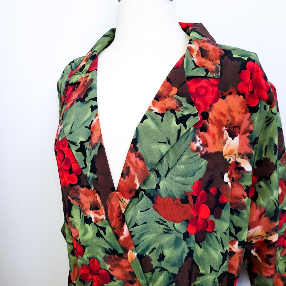 Floral Safari Wrap Dress